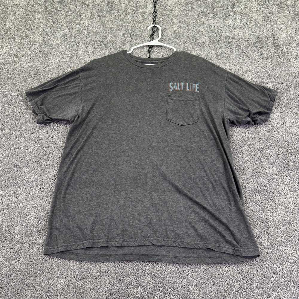 Salt Life Shirt Mens XL Gray Barracuda Pale Ale Graphic Tee Beer Beach